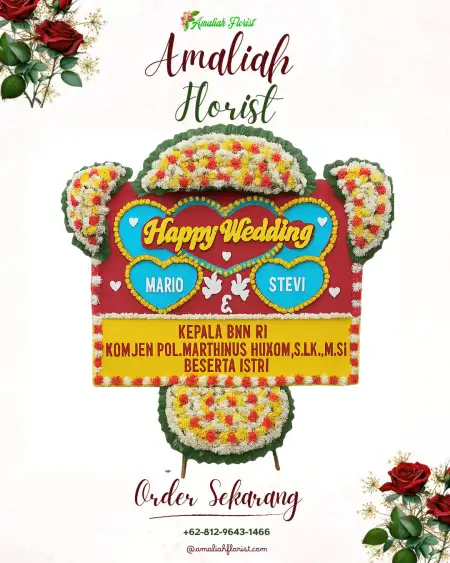Papan Bunga Pernikahan Mamajang Luar